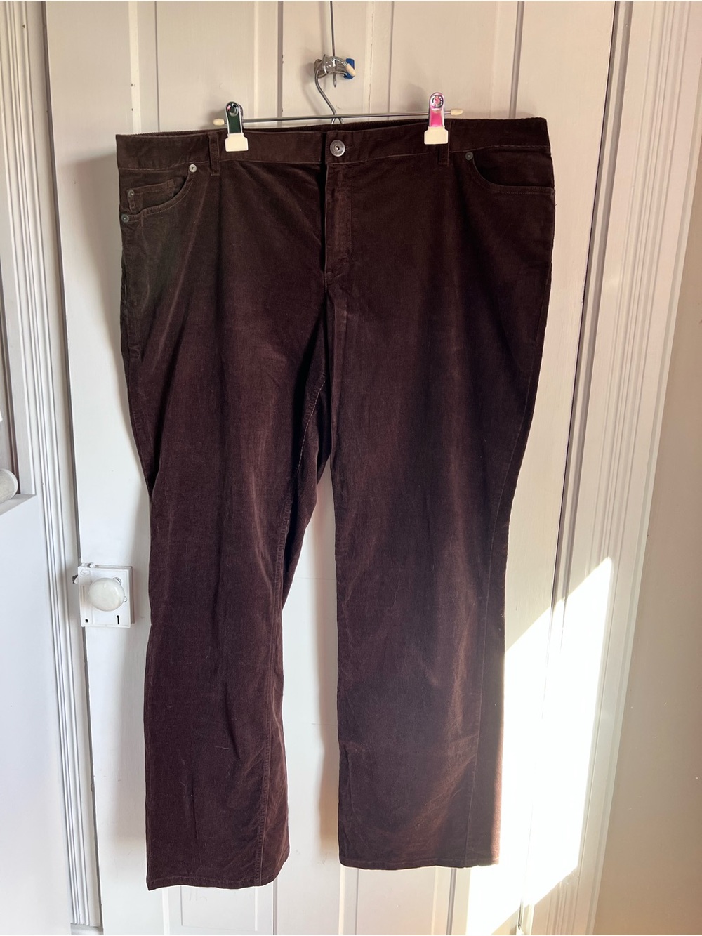 Coldwater Creek Women’s Dark Brown Corduroy Straight Jeans size 24